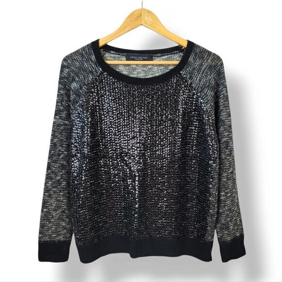 Akira Chicago Black Label Sequined Raglan Sleeve Sweater in Black Size Small - Picture 8 of 8